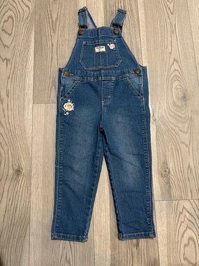 OshKosh B’Gosh 3T Flower Embroidered Overalls